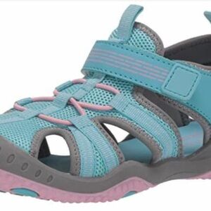 Amazon Essentials Blue and Pink Sporty Sandals with Velcro Closure